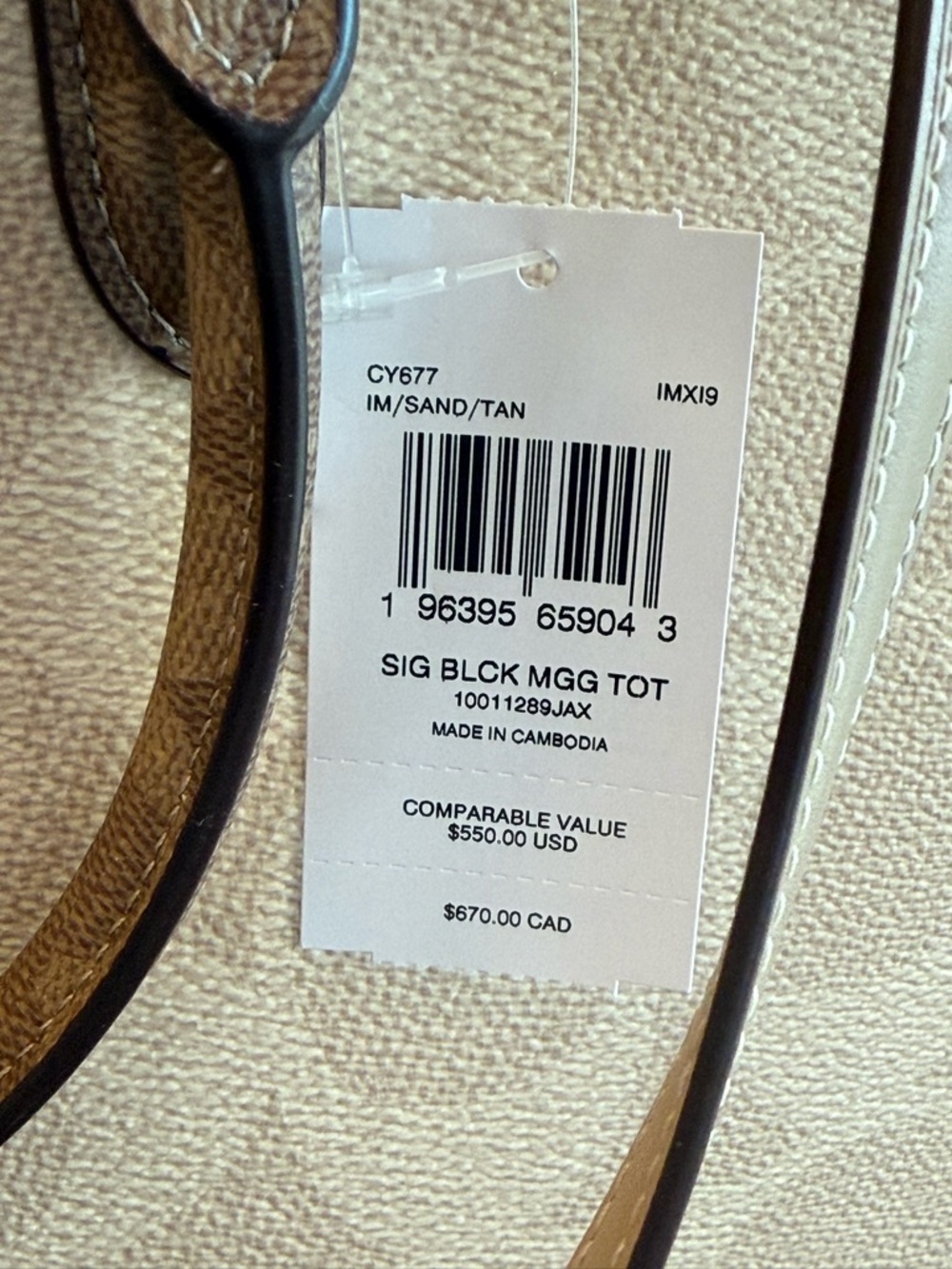 NWT Coach Maggie Tote Bag In Blocked Signature Canvas - Picture 6 of 9